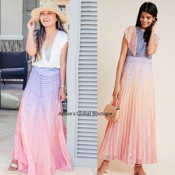NWT ANTHROPOLOGIE Geisha Designs Savita Maxi Dress - Picture 4 of 16
